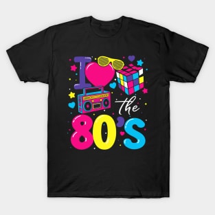 Retro 80's Party Girl Funny Cute Vintage Party Costume Women T-Shirt